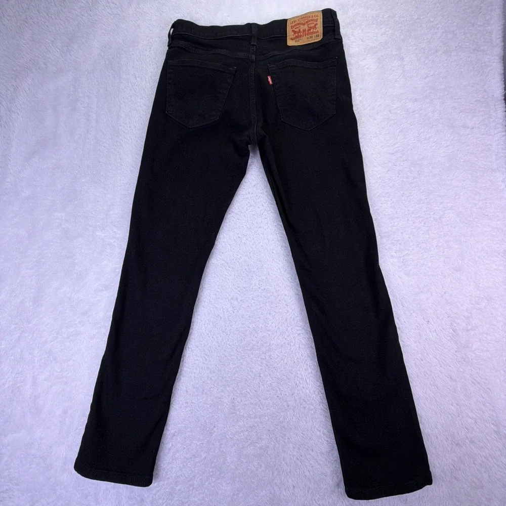 Levi's 511 Jeans Mens 32x31 Black Slim Fit Denim Cotton Blend 04511-5382